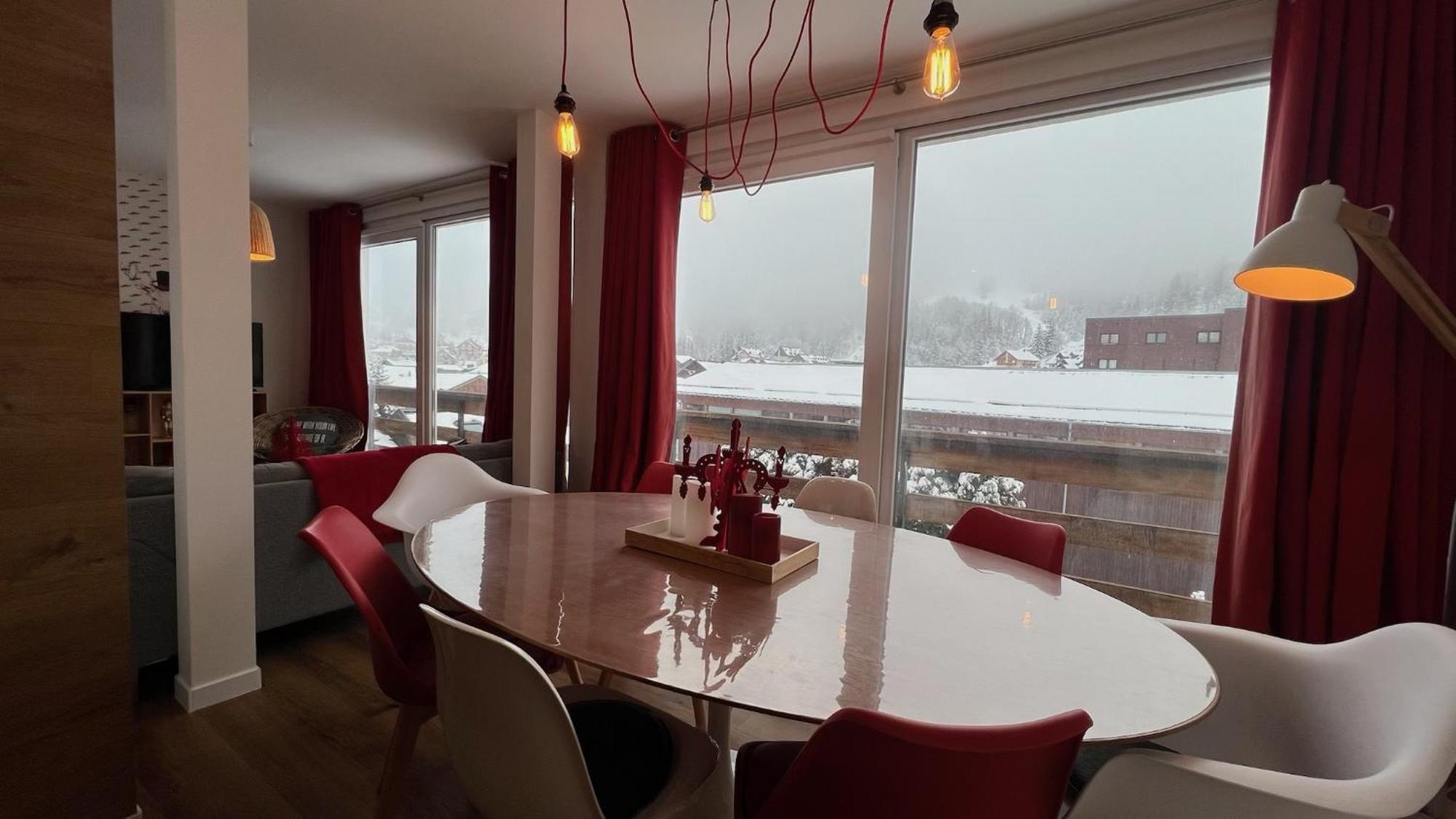 Rouge Canneberge -8 Personnes- 84M2 Vue Degagee Setaz Valloire Εξωτερικό φωτογραφία